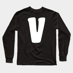 Letter V Long Sleeve T-Shirt